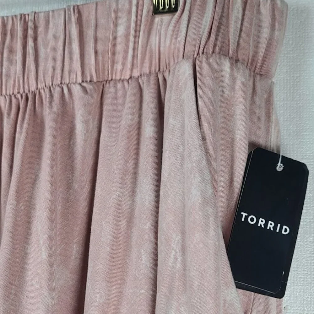 Torrid Women's Pink Super Soft Tiered Circle Pleated Casual Mini Skirt Size 3X - Picture 6 of 10